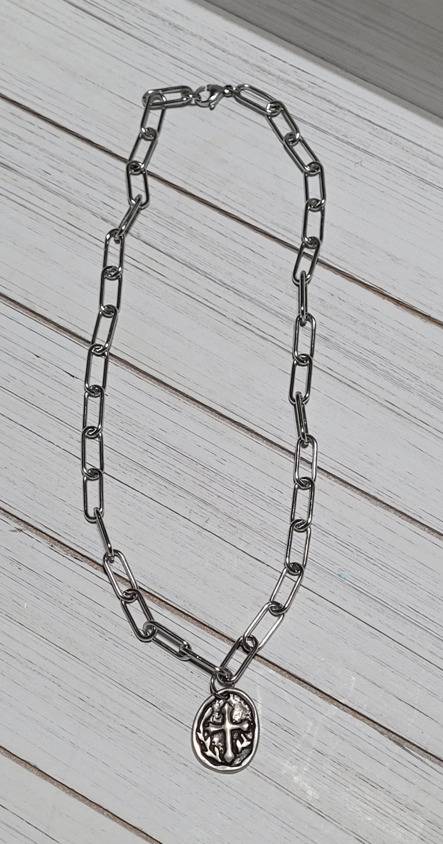 Stainless Steel Pocket Cross Necklace (Day 2)