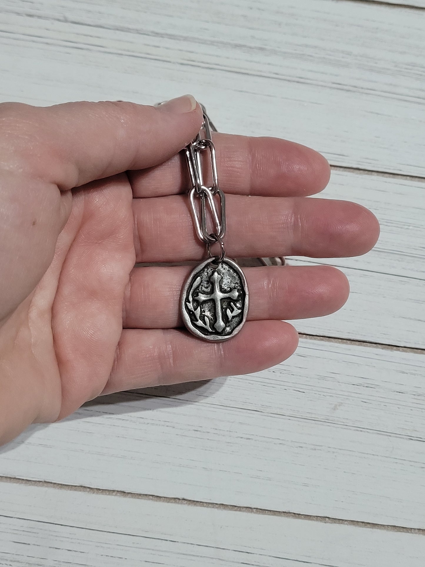 Stainless Steel Pocket Cross Necklace (Day 2)