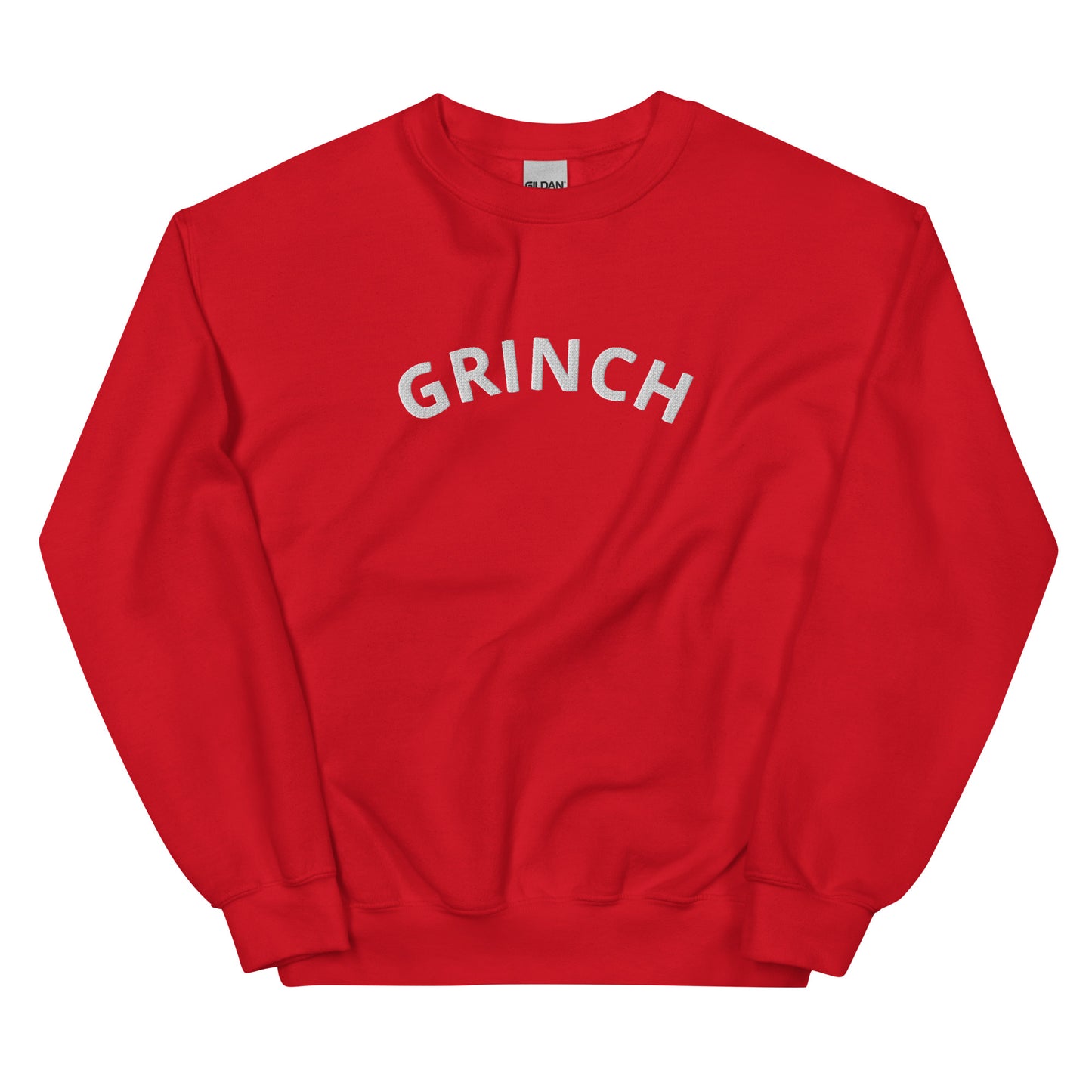 Christmas Grinch Sweatshirt-Embroidered Christmas Sweatshirt-Simple Design-Unisex