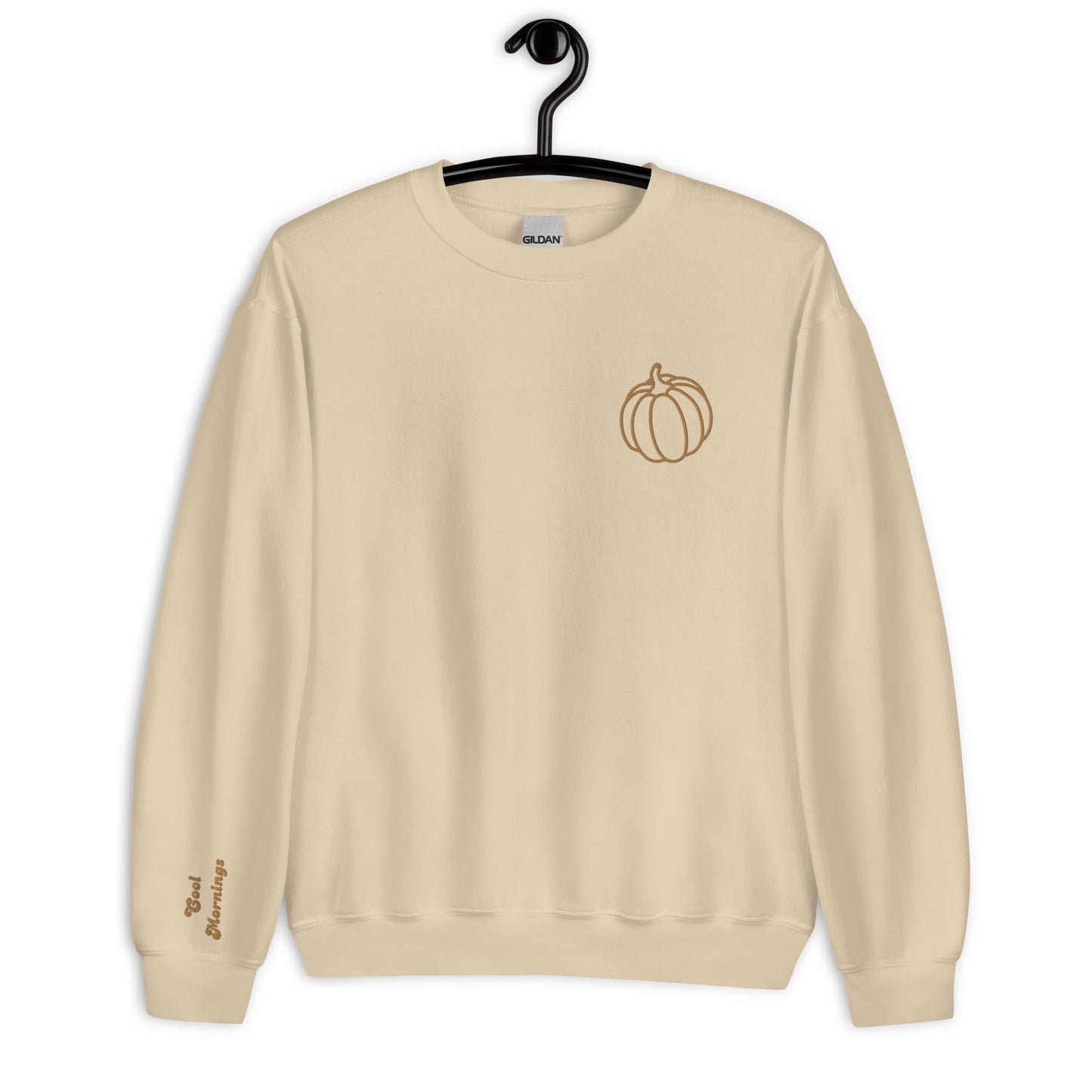 Embroidered Pumpkin Crewneck-Unisex Sweatshirt