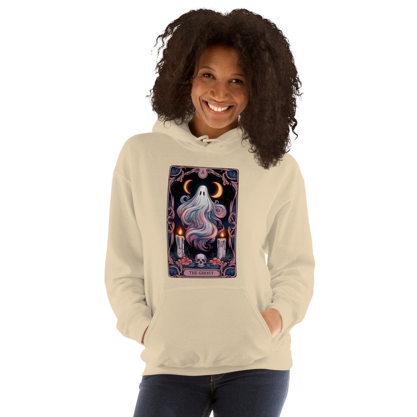 The Ghost Tarot Card Unisex Hoodie Halloween Spooky Fall Cozy