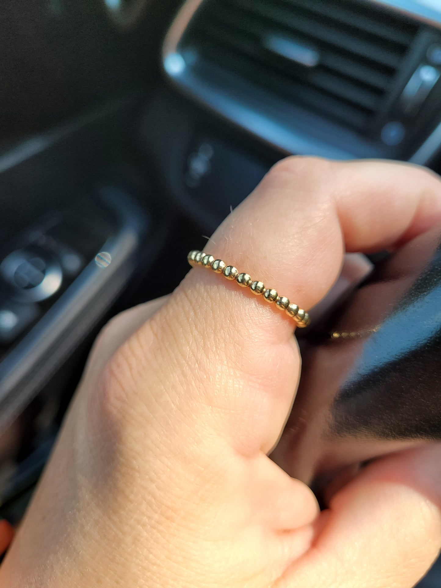 Chunky bead ring