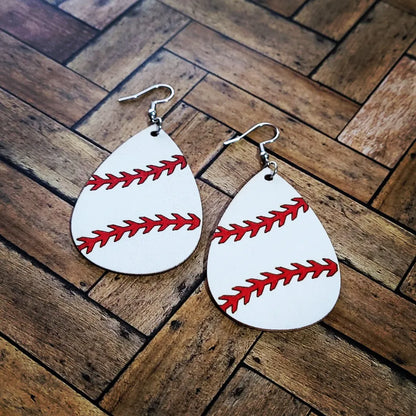 Baseball earrings
